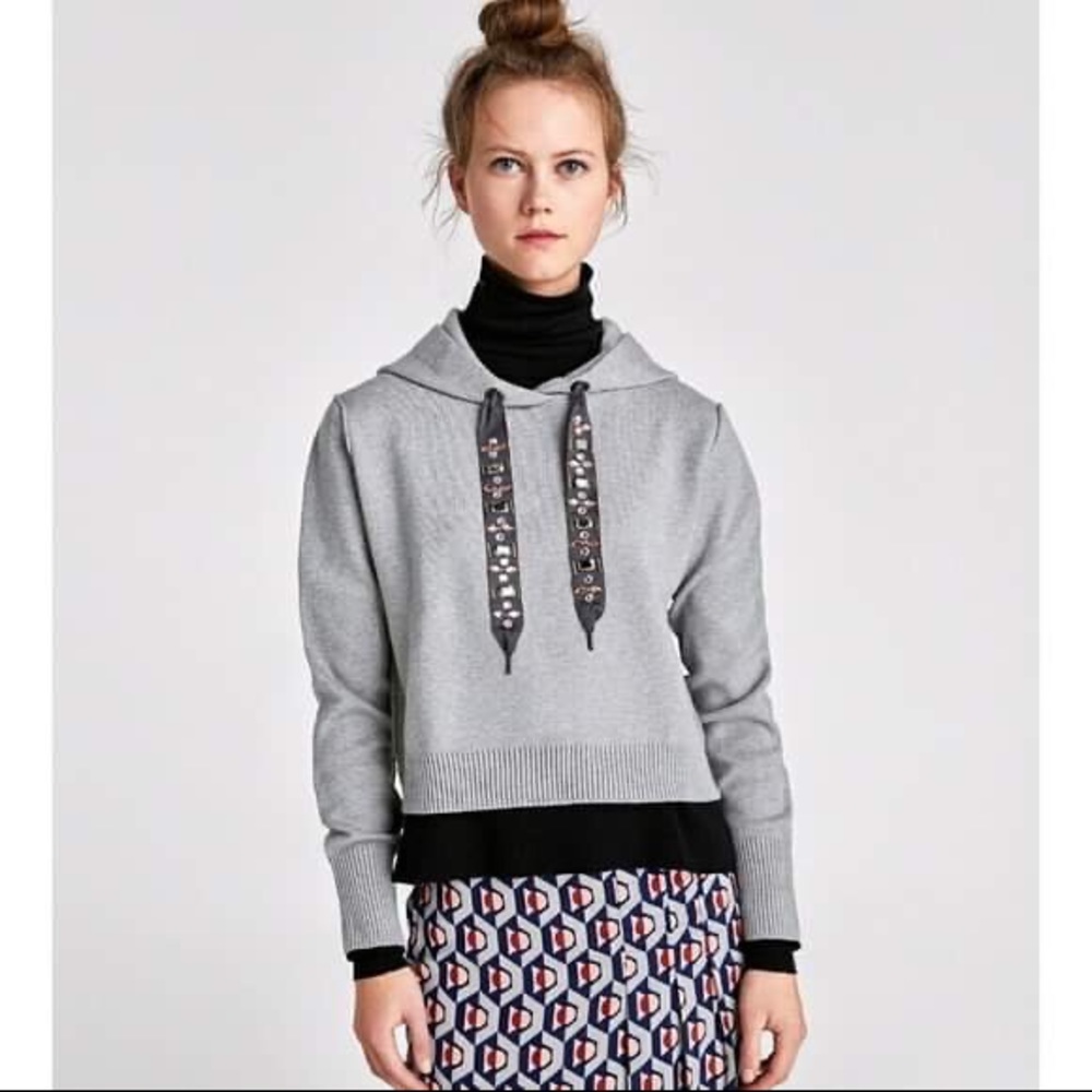 ZARA Embellished hoodie